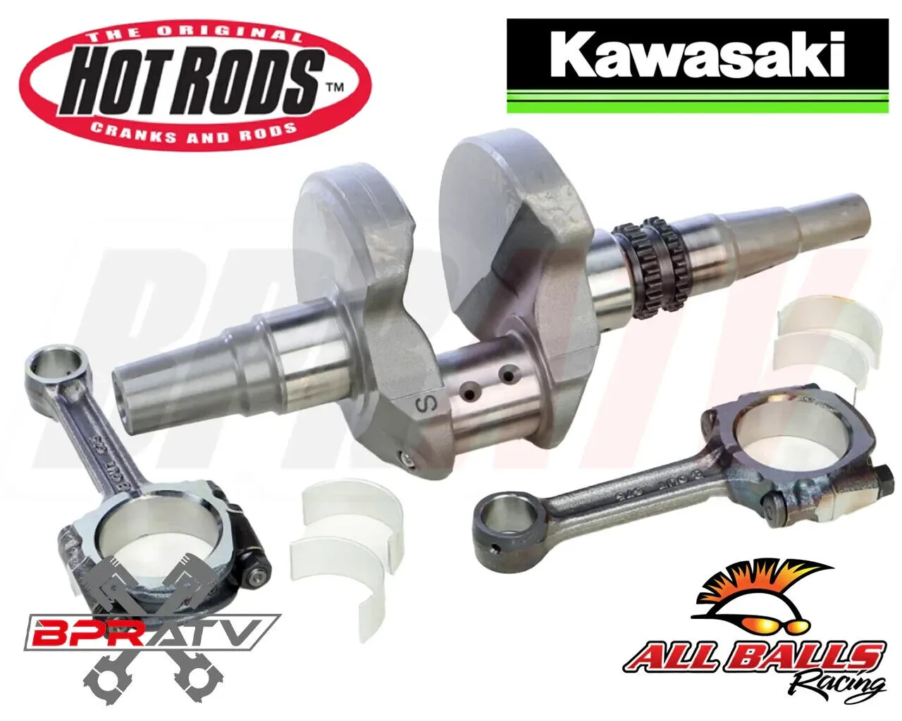 05-11 Brute Force 750 Bottom End Hotrods Crank Rods Rebuild NGK Plugs Cam Chains
