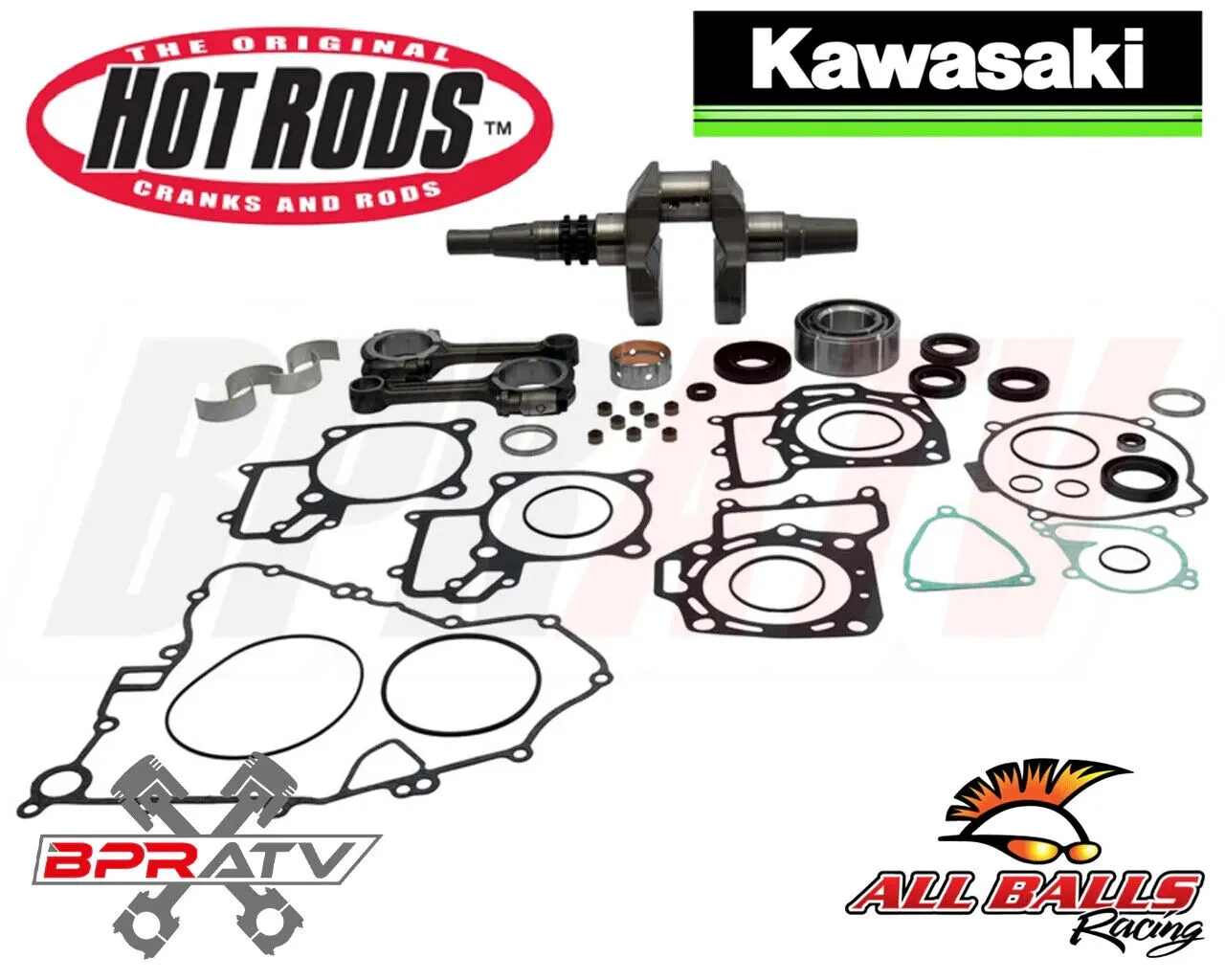 05-11 Brute Force 750 Bottom End Hotrods Crank Rods Rebuild NGK Plugs Cam Chains