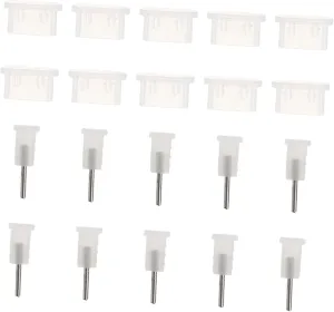10 Pairs Smart Phone Headphone Jack Dust Plug Usb c Dust Plugs Usb c Micro Usb Dust Plug Cell Phone, medium, Silicone Faux Leather, no gemstone