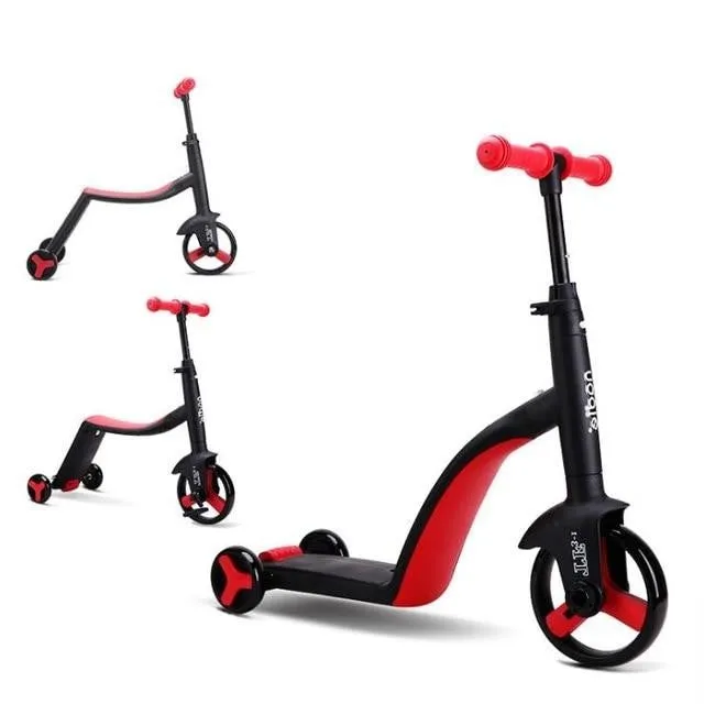 2 in 1 Height Adjustable Kids Tricycle Bike  Scooter & Trike Combo