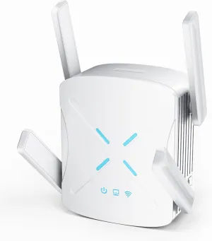 2025 WiFi Extender Signal Booster, New Gen Wi-Fi 6 Repeater, Covers Up to 12,000 sq.ft Range, Dual-Band Internet Booster with Gigabit Ethernet Port, Easy Setup, EasyMesh Compatible (CF-XR182)