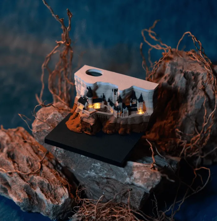 3D Memo Pad Wizard Castle With Lights