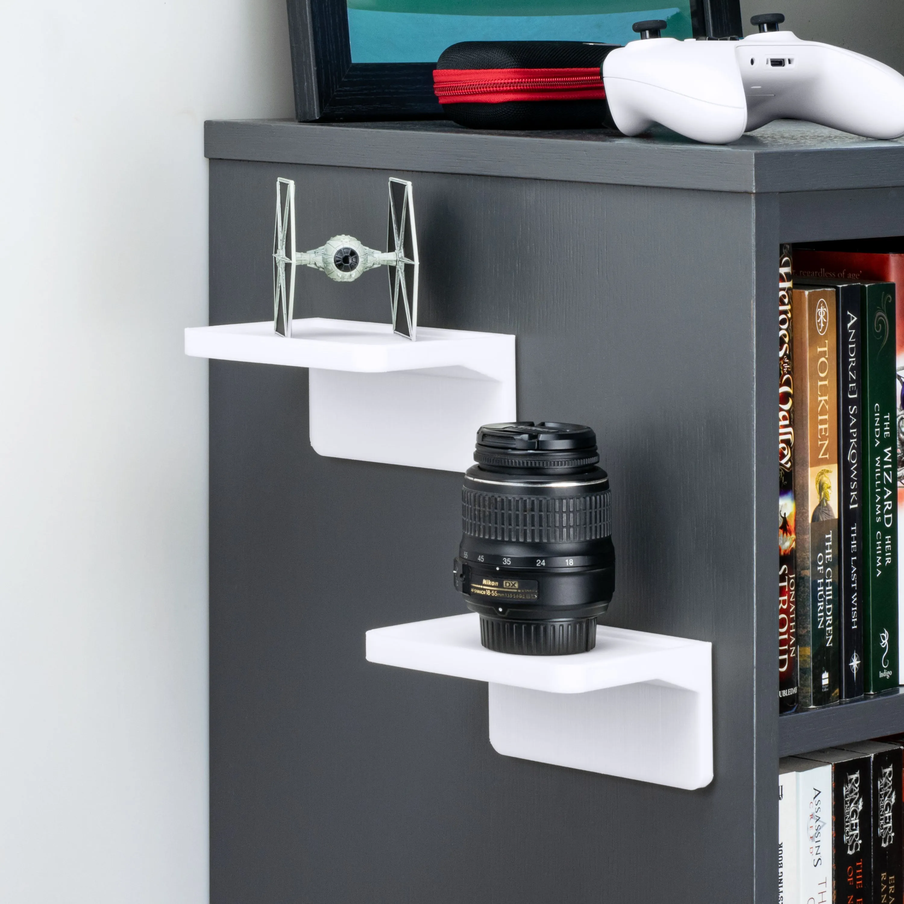 4.4" Adhesive Floating Shelf (UM155) for Cameras, Baby Monitors, Plants & More (113mm x 83mm / 4.4 x 3.2)