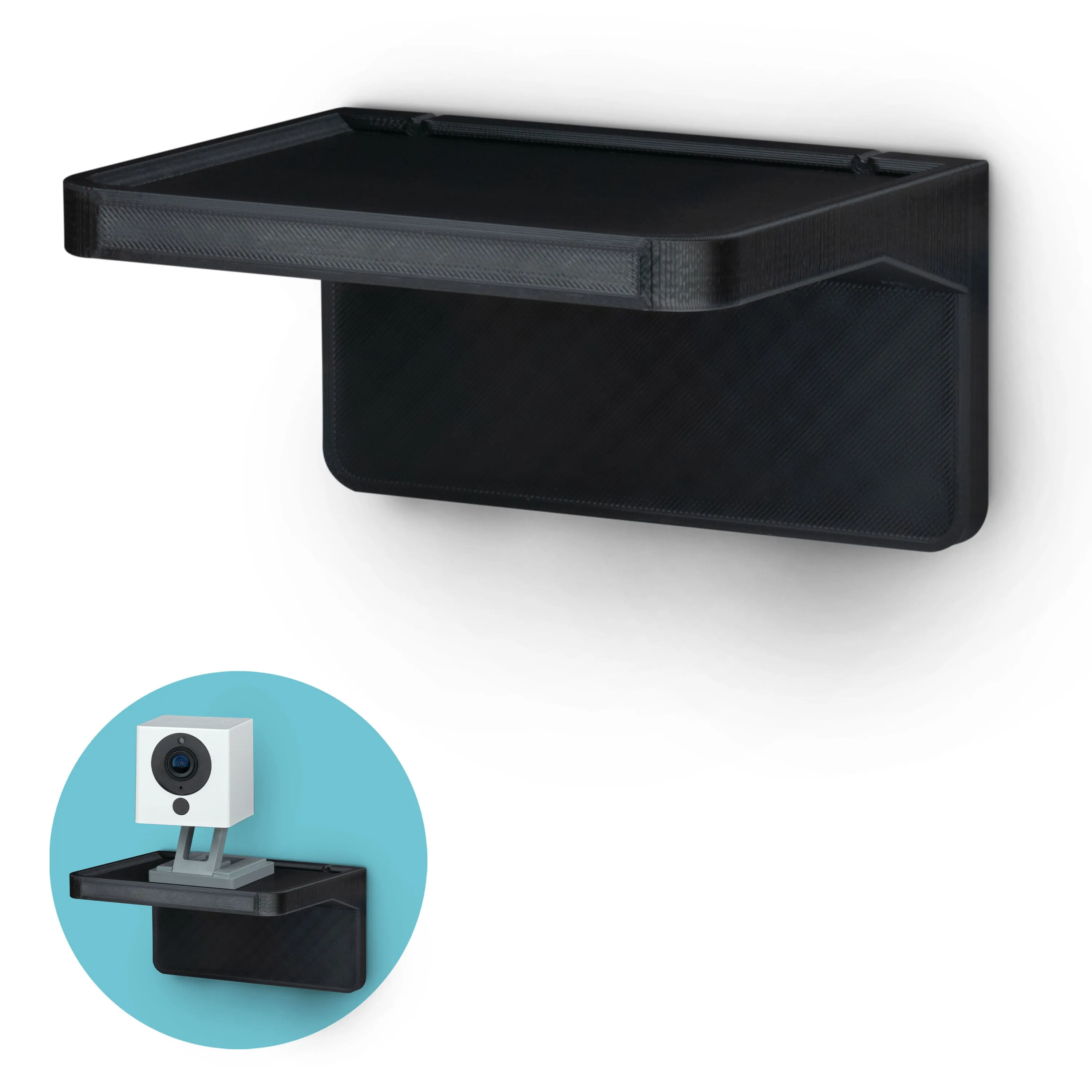 4.4" Adhesive Floating Shelf (UM155) for Cameras, Baby Monitors, Plants & More (113mm x 83mm / 4.4 x 3.2)