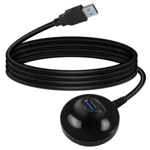 4.9FT USB 3.0 Extension Cable with Pedestal,5Gbps USB 3.0 Type-A Male to Female Extension Stand for USB WiFi Adapter,USB Flash Drive,Card Reader,Keyboard,Mouse Etc