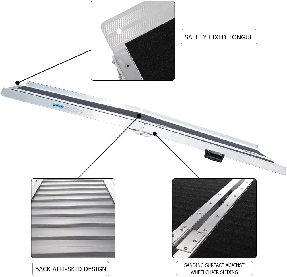 4ft Portable Threshold Wheelchair Ramp for Handicape Access at Home