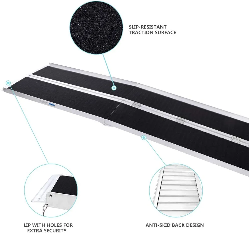 4ft Portable Threshold Wheelchair Ramp for Handicape Access at Home