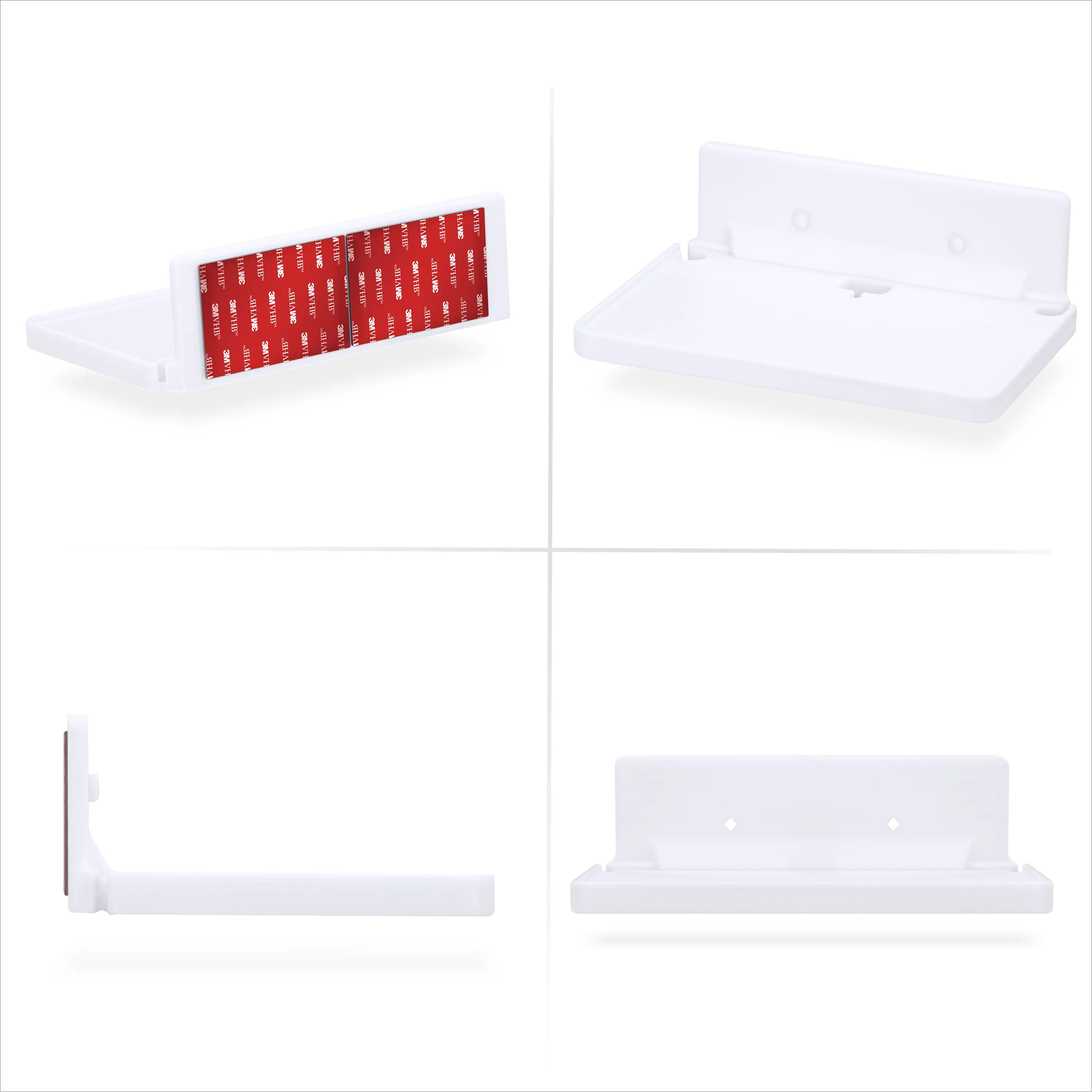 8 Shelf Wall Mount for Speakers, Security Cameras, Baby Monitors, Plants Toys & More, Floating Shelves, Adhesive & Screw-In