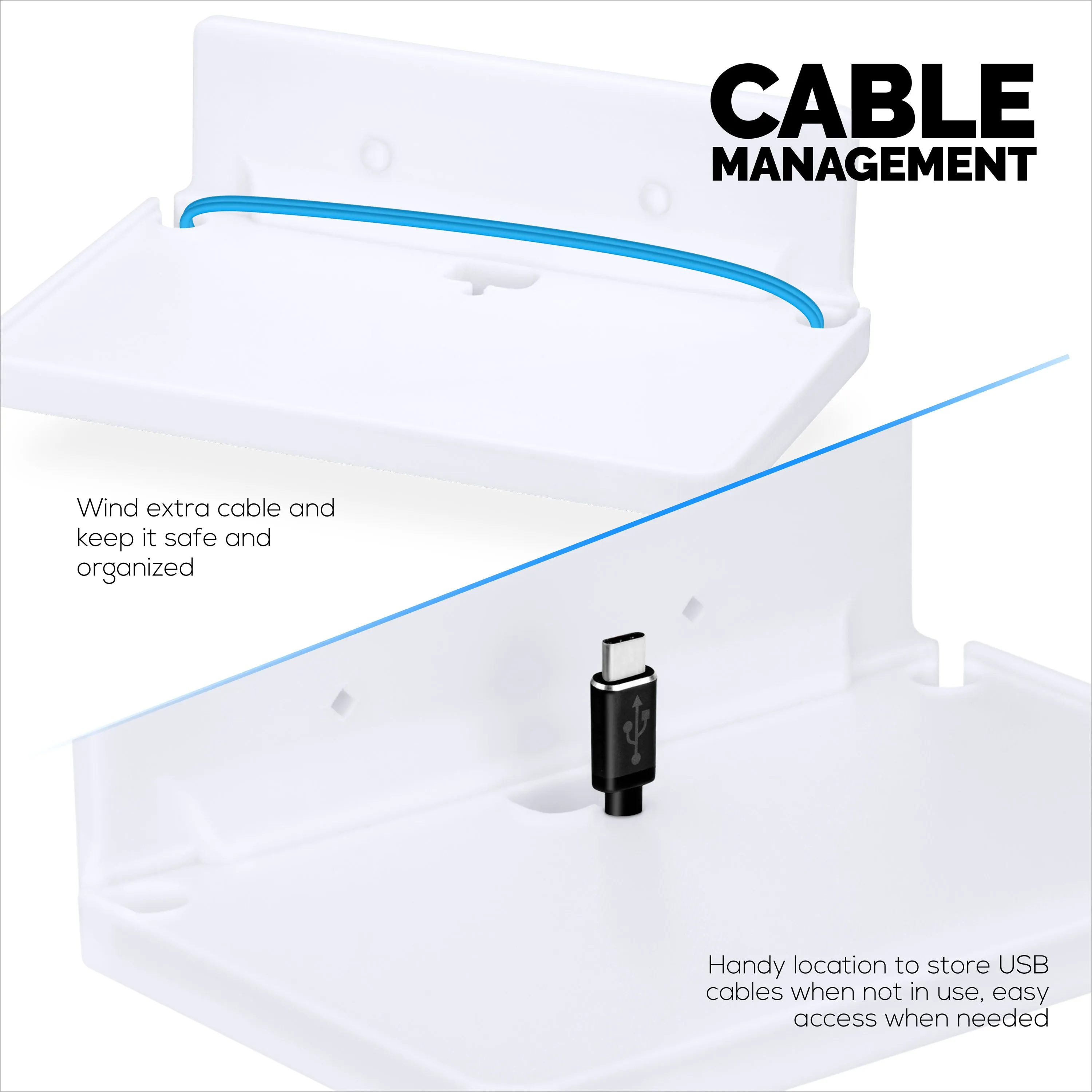 8 Shelf Wall Mount for Speakers, Security Cameras, Baby Monitors, Plants Toys & More, Floating Shelves, Adhesive & Screw-In