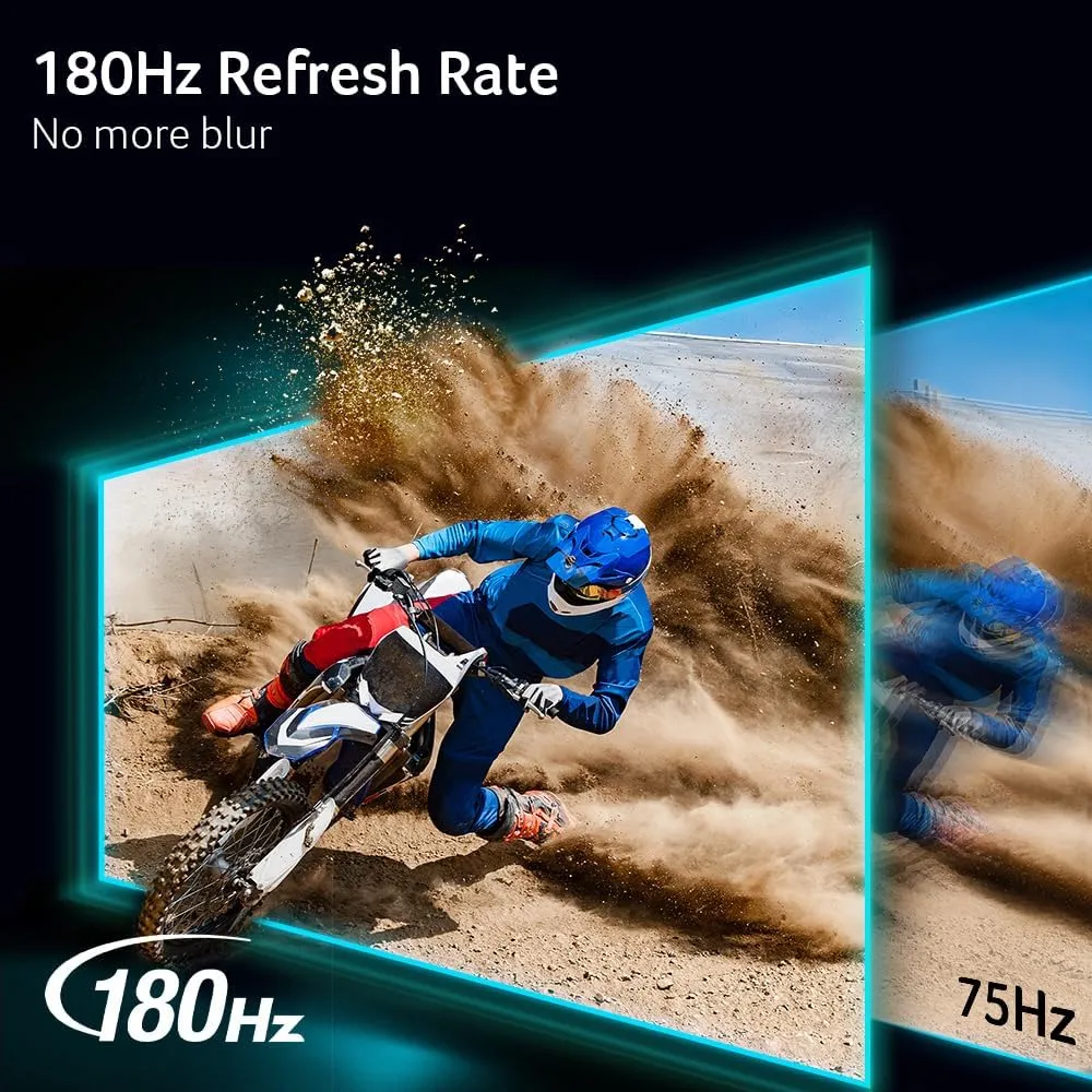 acer Nitro 27 Inch WQHD 2560 x 1440 IPS Gaming Monitor | AMD FreeSync | Up to 180Hz Refresh | Up to 0.5ms | DCI-P3 95% | HDR 10 Support | One Display Port 1.2 & Two HDMI 2.0 | KG271U N3bmiipx