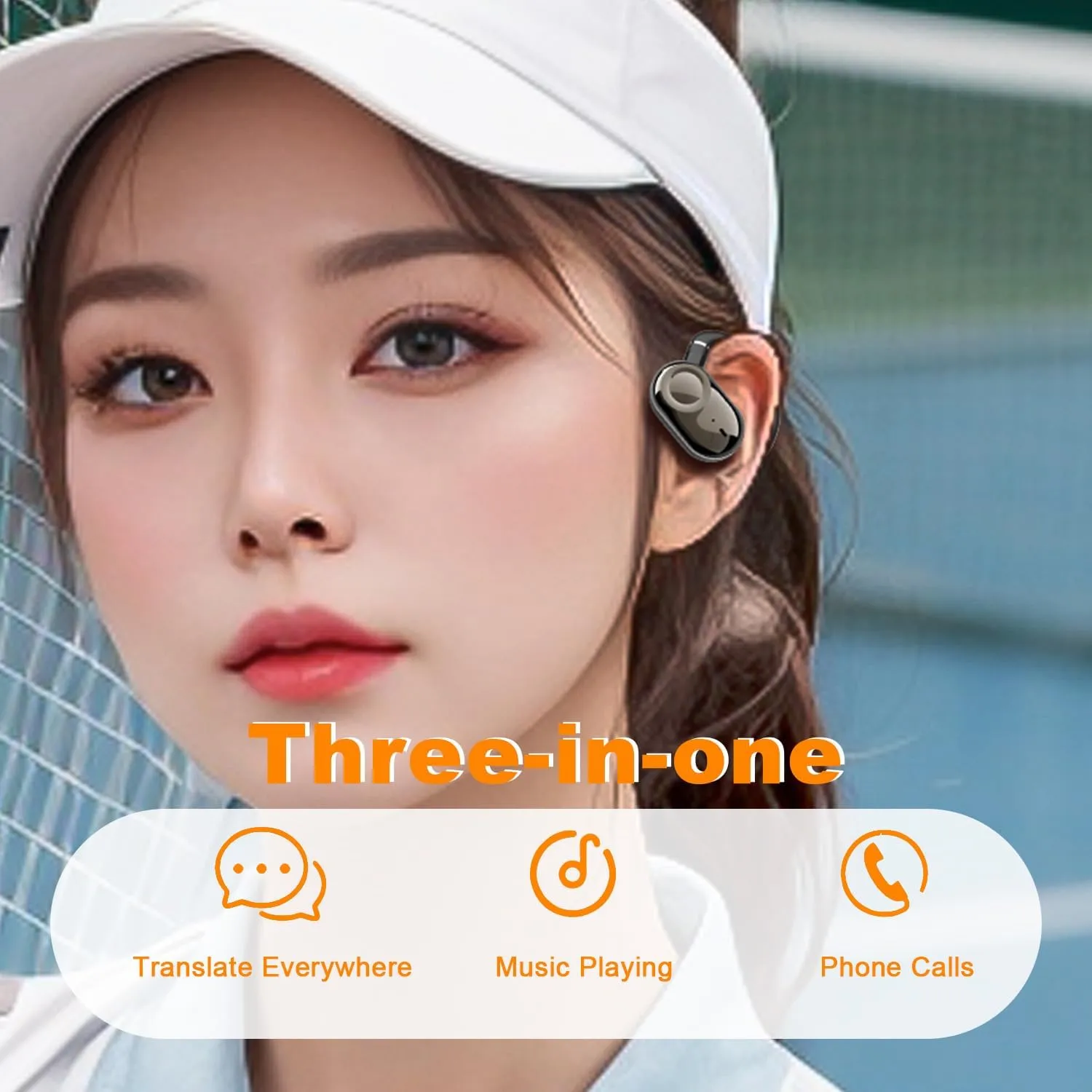 AI Translation Earbuds Real Time, 144 Languages Online Wireless Language Translator Earbuds, Two-Way Translator Device with APP for iOS for Android, Simultaneous Translating (Purple)