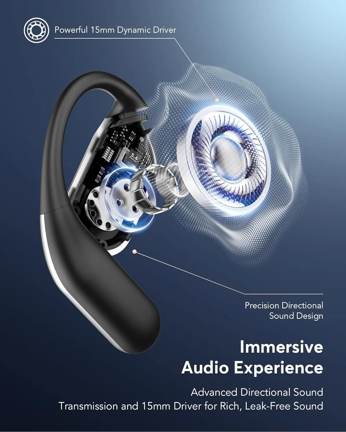 AI Translation Earbuds Real Time, Translator Bluetooth 5.4 Headphones 144 Languages OWS LCD Touch Screen Open Ear Translating Earphones Audifonos Traductores, Perfect for Travel, Business & Learning