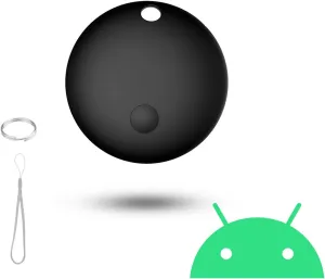 Air Tag 1-Pack for Android,Google Certified Key Finder/Luggage Tracker/Item Locator,Bluetooth Tracker for Android Works with Google Find My Device App for Wallet,Backpack,Suitcase etc-Black