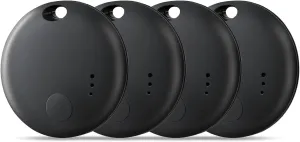 Air Tag Tracker-4 Pack,Smart Bluetooth Tracker,Smart Tag Item Finders Works with Apple Find My (iOS only) App,Air Tracker Tracking Device,Keys Finder and Item Locator for Bags,Luggage,Pets