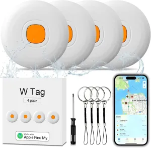 Air Tracker Air 4 Pack Tag Tracker Tag,IP68 Waterproof Smart Tag Locator Keys Finder and Item Locator,Bluetooth Tracker Item Finders with Find My(iOS Only) Track Your Keys,Wallet