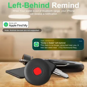 Air Tracker Air 4 Pack Tag Tracker Tag,IP68 Waterproof Smart Tag Locator Keys Finder and Item Locator,Bluetooth Tracker Item Finders with Find My(iOS Only) Your Keys,Luggage and Pets (Black)
