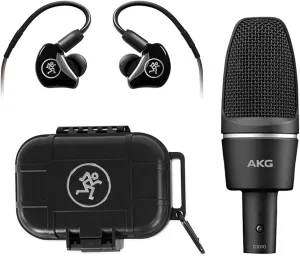 AKG C3000 Studio Recording Condenser Microphone Mic Bundle with Mackie Bluetooth Monitors