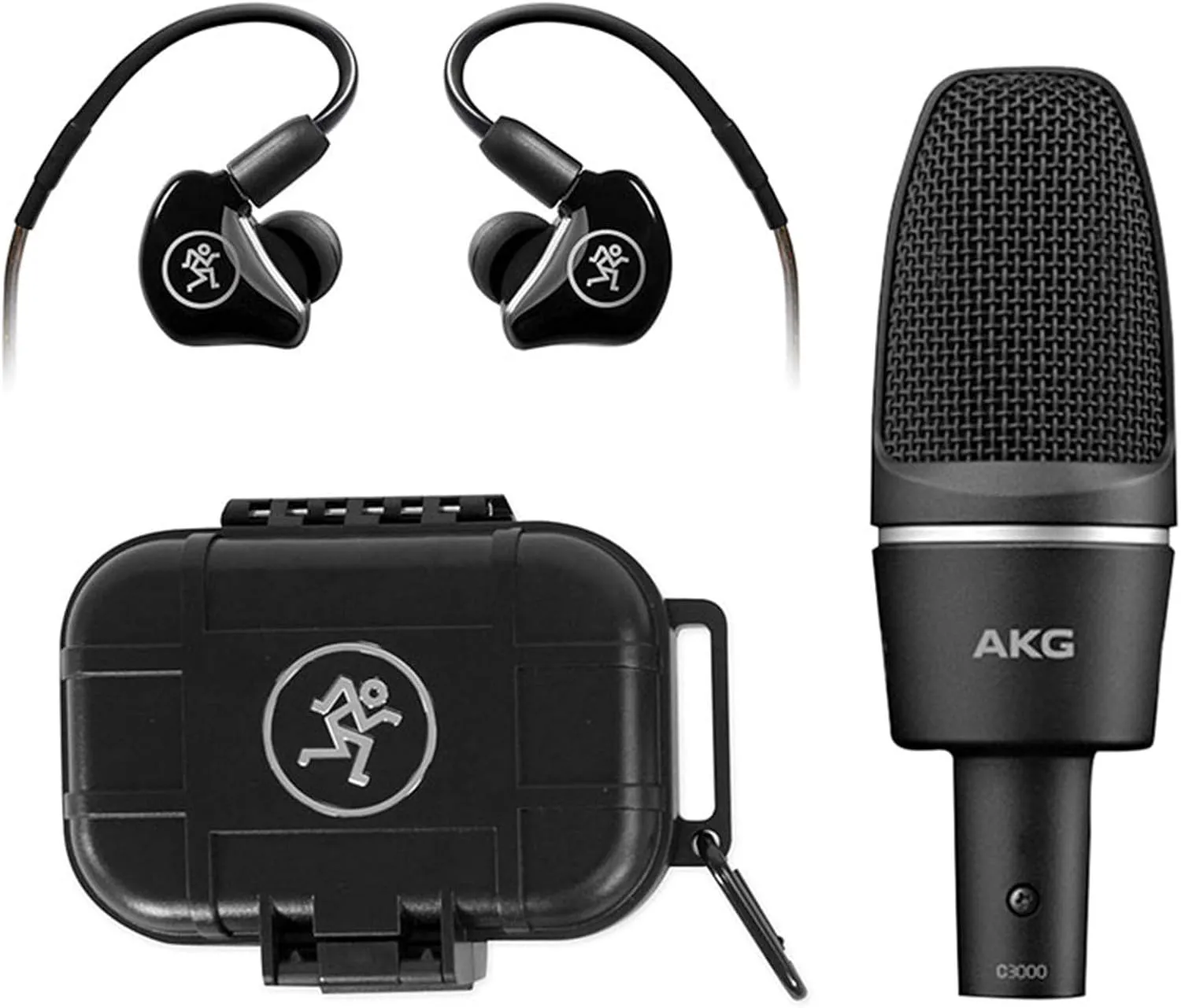 AKG C3000 Studio Recording Condenser Microphone Mic Bundle with Mackie Bluetooth Monitors