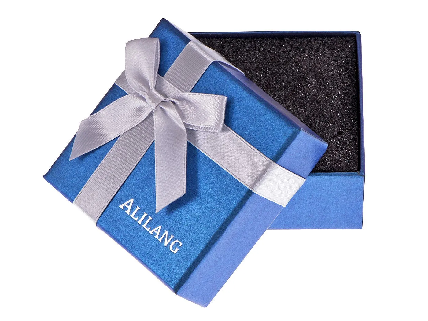 Alilang Womens Silvery Tone Blue Rhinestones Glitter Butterfly Brooch Pin