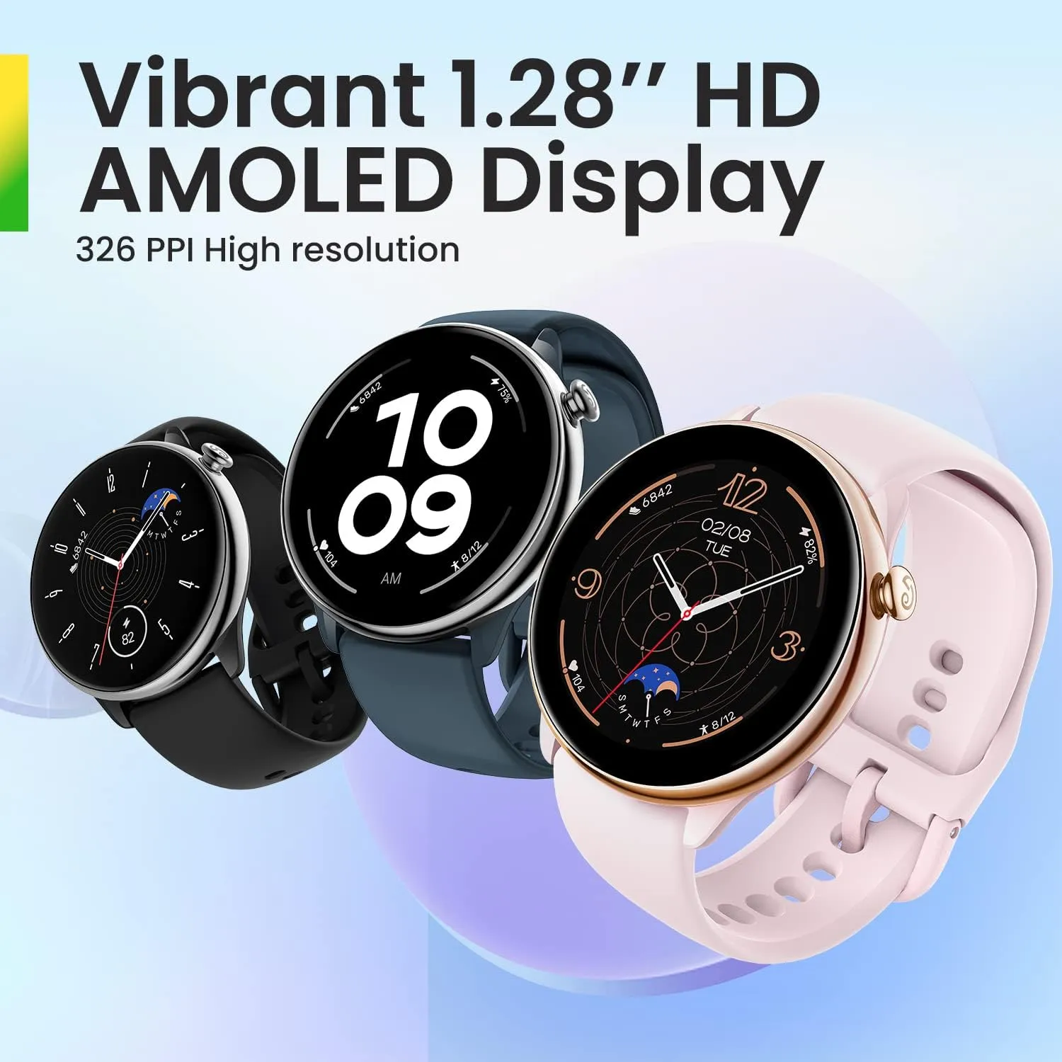 Amazfit GTR Mini Smart Watch 43mm, 14-Day Battery Life, GPS, AI Fitness App Enabled, Heart Rate & Sleep Health Monitoring, Activity Trackers and Smartwatches, Android iPhone Compatible, Misty Pink