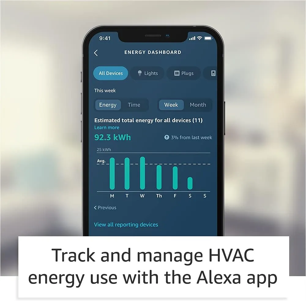 Amazon Smart Thermostat  Save money and energy - Works with Alexa and Ring - C-wire required