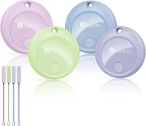 [Apple MFi Certified] 2025 Air Tags Tracker with Apple Find My (iOS Only), Bluetooth Smart Air Tag Key Finder Item Locator IP69 Waterproof Finder Worldwide Tracking for Pet Wallet Dog Luggage