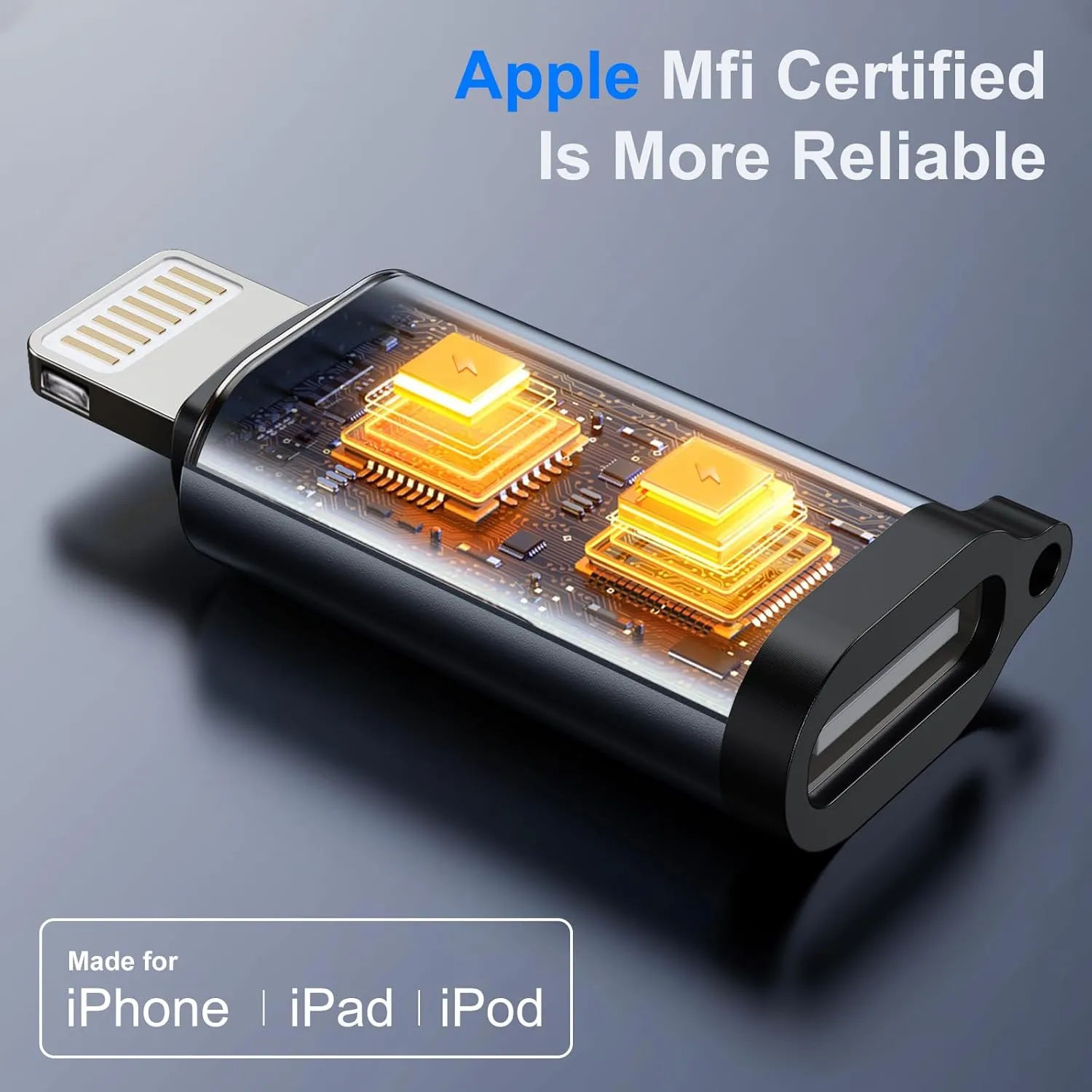 [Apple MFi Certified] USB C to Lightning Adapter | 36W PD Fast Charging | Compatible with iPhone 14/13/12/11/X/8/7/6/5S/Se Series, iPad Pro, iPod Nano | Type C to Lightning Adapter - 3 Pack
