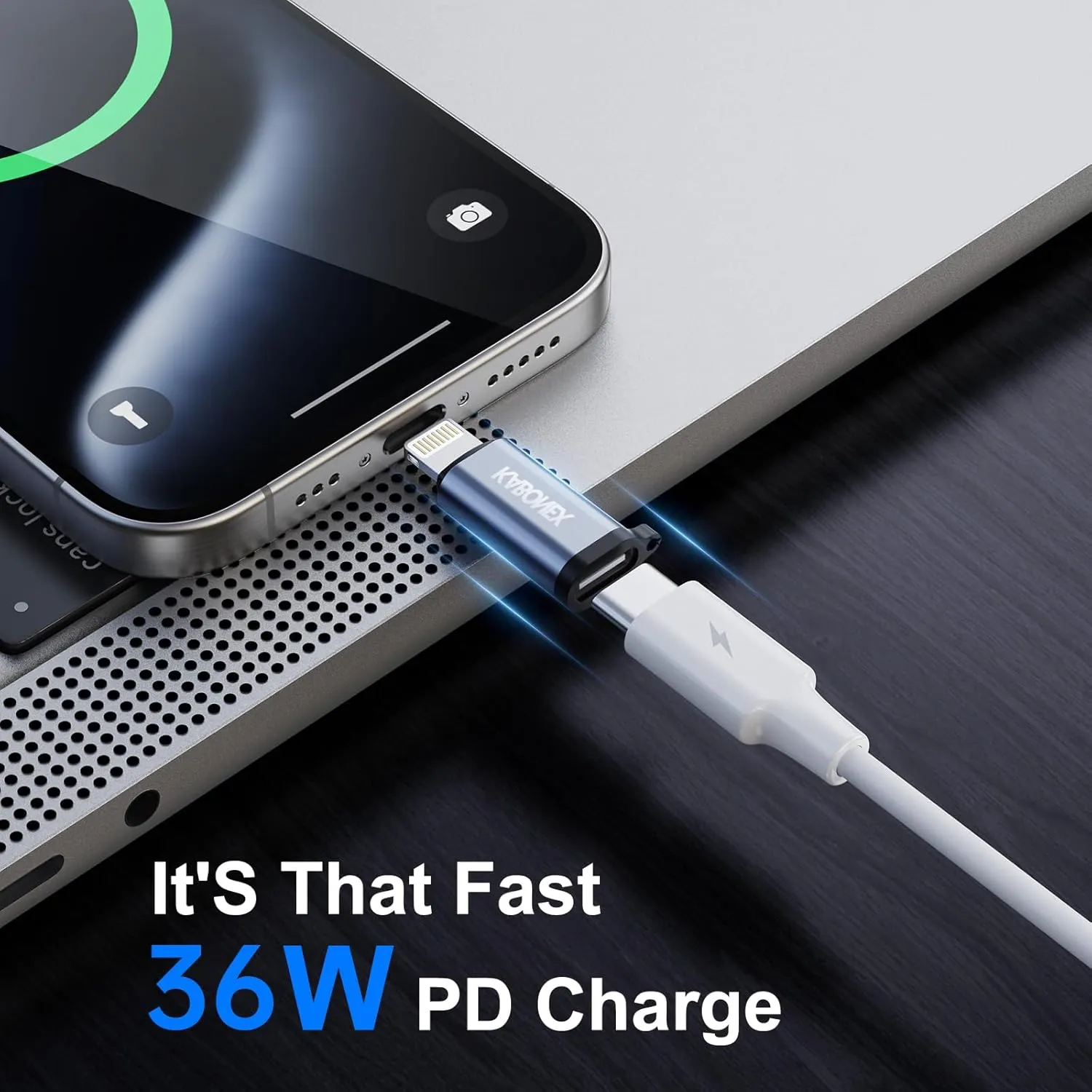 [Apple MFi Certified] USB C to Lightning Adapter | 36W PD Fast Charging | Compatible with iPhone 14/13/12/11/X/8/7/6/5S/Se Series, iPad Pro, iPod Nano | Type C to Lightning Adapter - 3 Pack