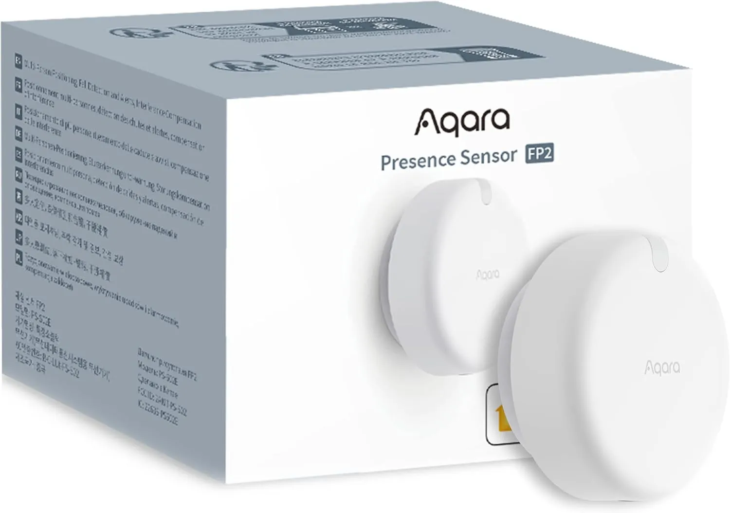 Aqara Presence Sensor FP2, 2.4 GHz Wi-Fi Required, mmWave Radar Wired Motion Sensor, Zone Positioning, Multi-Person & Fall Detection, Supports HomeKit, Alexa, Google Home and Home Assistant