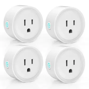 Avatar Controls Smart Plugs Wi-Fi Outlet 4 Pack - Smart Plugs That Work with Alexa/Google Home/Smart Life, Timer ON/Off Plug, Schedule Built-in App, Mini Wireless Socket, No Hub Required