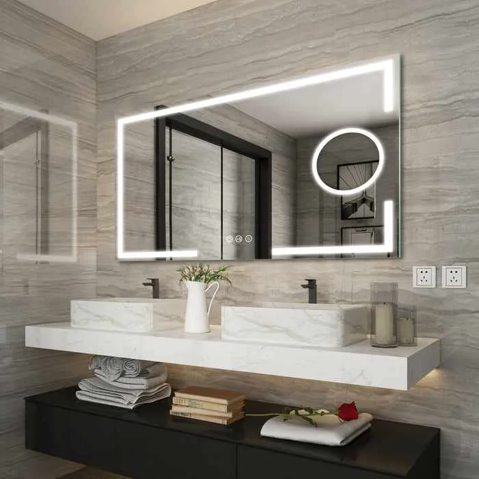 Bathroom Backlit Magnifying Vanity Mirror With LED Lights