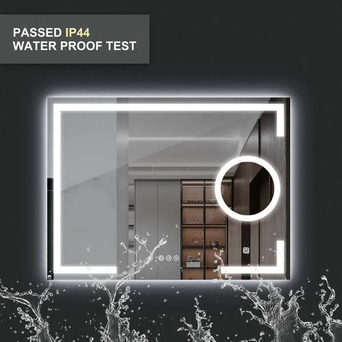 Bathroom Backlit Magnifying Vanity Mirror With LED Lights