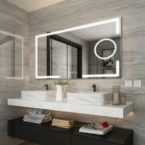 Bathroom Backlit Magnifying Vanity Mirror With LED Lights