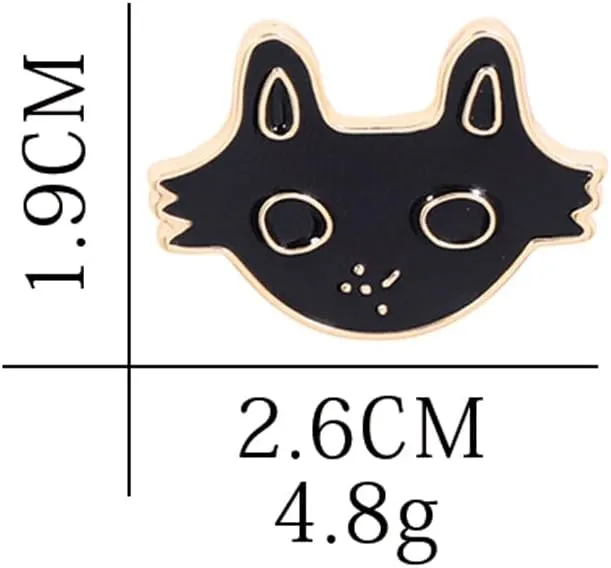 Black Cat Enamel Pin Collect Cute Arts Metal Cartoon Brooch Backpack Clothes Collar Minimalism Lapel Badges Jewelry