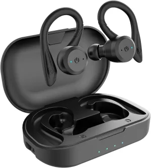 Bluetooth Headphones Wireless Earbuds 40  Hrs Playtime Clear Sound Quality IPX7 Waterproof Built-in Mic in/Over-Ear Earphones Bluetooth Earbud 5.3 Perfect for Sports and Daily Use Black