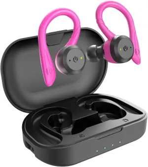 Bluetooth Headphones Wireless Earbuds 40  Hrs Playtime Clear Sound Quality IPX7 Waterproof Built-in Mic in/Over-Ear Earphones Bluetooth Earbud 5.3 Perfect for Sports and Daily Use Pink