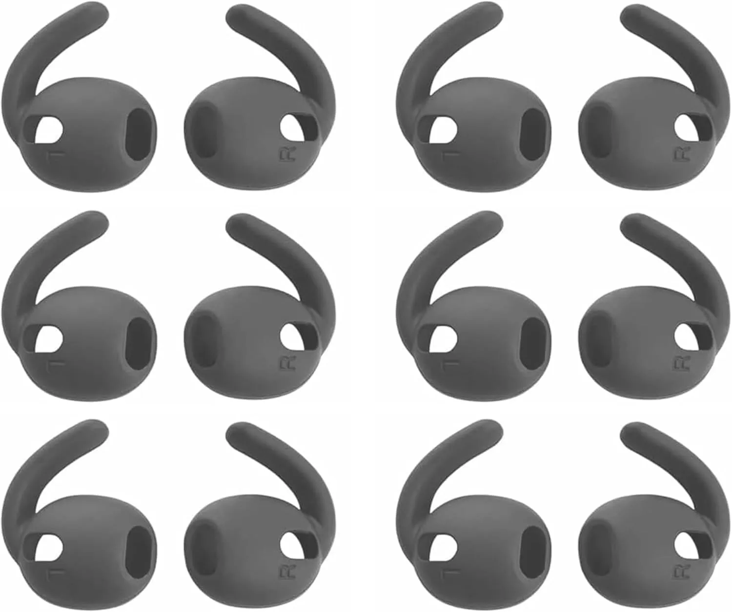 BLUEWALL Sport Earhook Compatible with Galaxy Buds 3 Pro Earbuds SM-R630NZAEXAR, 6 Pairs Replacement Silicone Earbuds Hook, Compatible with Galaxy Buds 3 Pro SM-R630 6 Pairs Gray