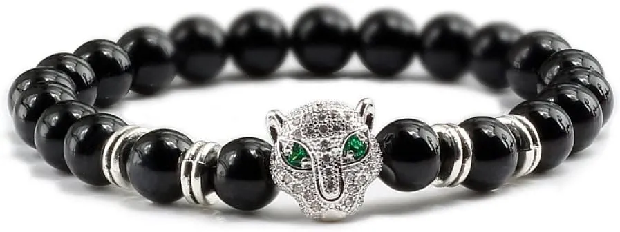 Bracelet Men Black Lava Healing Balance Beads Reiki Buddha Prayer Natural Stone Yoga Bracelet For Women,Black Light,S 2