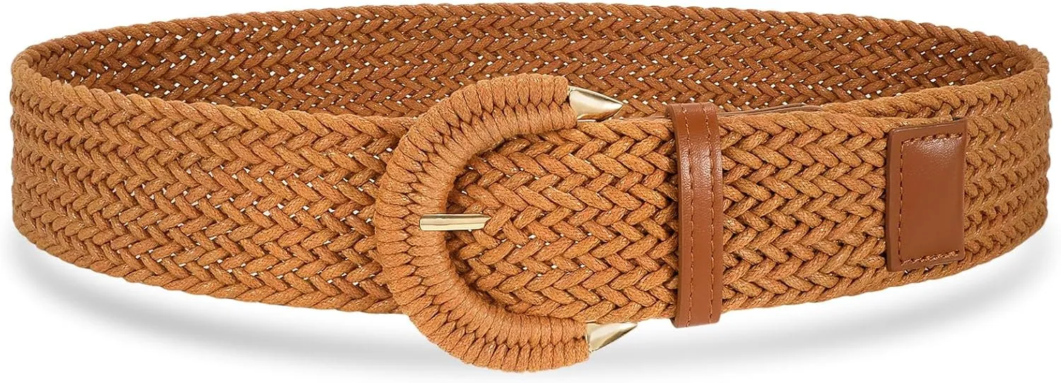 Braided Belt for Women Dress Summer Ladies Woven Wide Boho Belt for Jeans