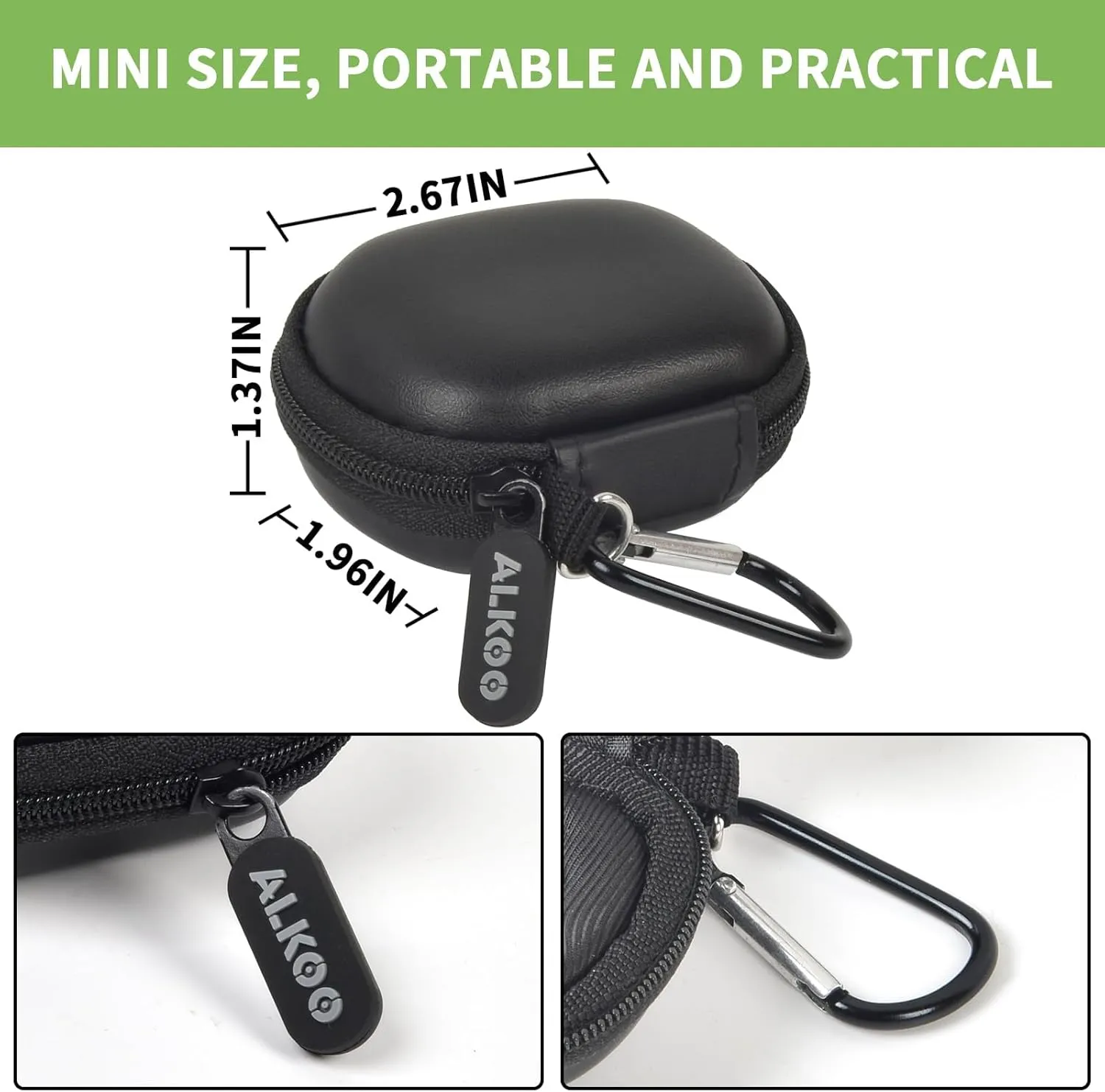 Case Compatible with Quiet Ear Plugs- Portable Storage Holder for Earplugs & Accessories, Noise-Cancelling Solution for Sleep, Travel Earplugs NOT Included (Black, One Size)