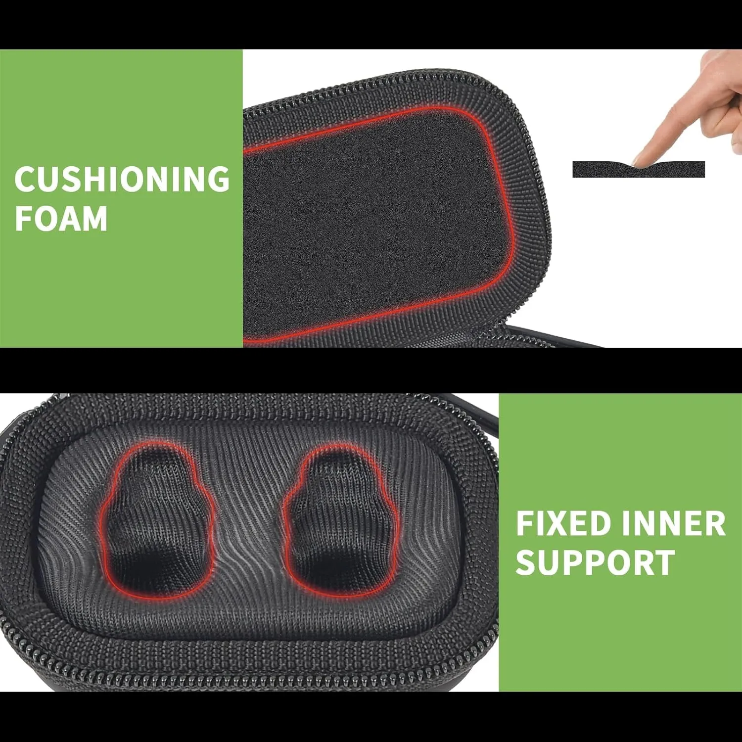 Case Compatible with Quiet Ear Plugs- Portable Storage Holder for Earplugs & Accessories, Noise-Cancelling Solution for Sleep, Travel Earplugs NOT Included (Black, One Size)