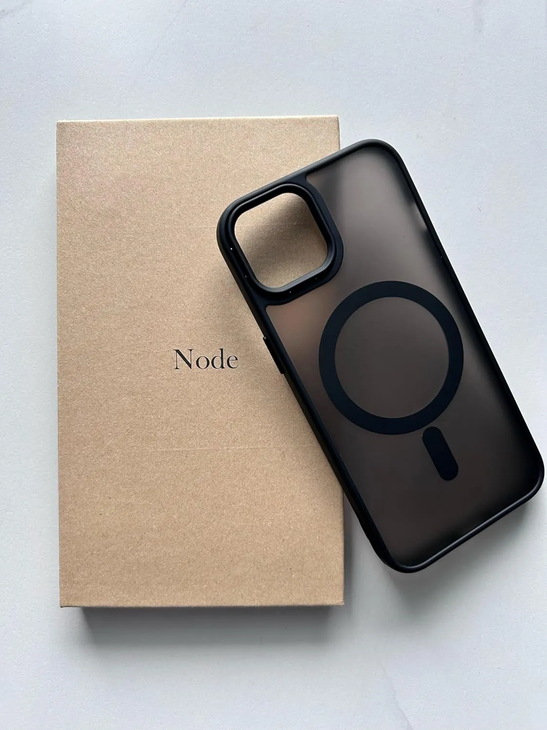 Case for iPhone 13 case/iPhone 14, Translucent Matte Back Slim Shockproof Cover, Compatible with Magsafe, Military-Grade Protection (Matte Black).