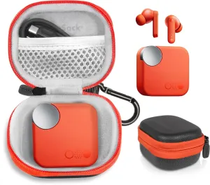 CaseSack Case for CMF Buds Earbuds, 42dB Noise Cancelling Earbuds (Black with Orange)