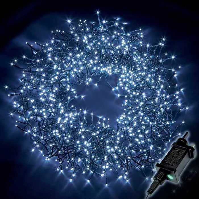 CLEDEN 480 LED Cluster Christmas Tree String Fairy Lights