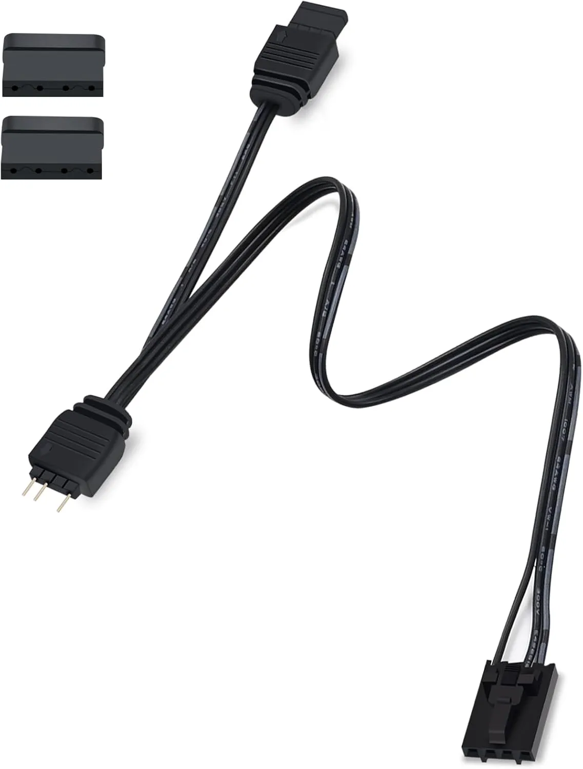 COMeap 4 pin ARGB Adapter for Corsair Commander Core XT Commander Core, Lighting Node Core and RGB Fan Hub1 to 2 ARGB Splitter Extension Cable Connect to 5V 3-Pin ARGB Devices 6.5 Inch