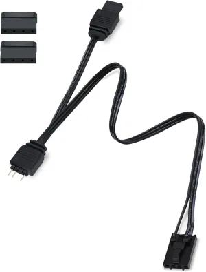 COMeap 4 pin ARGB Adapter for Corsair Commander Core XT Commander Core, Lighting Node Core and RGB Fan Hub1 to 2 ARGB Splitter Extension Cable Connect to 5V 3-Pin ARGB Devices 6.5 Inch