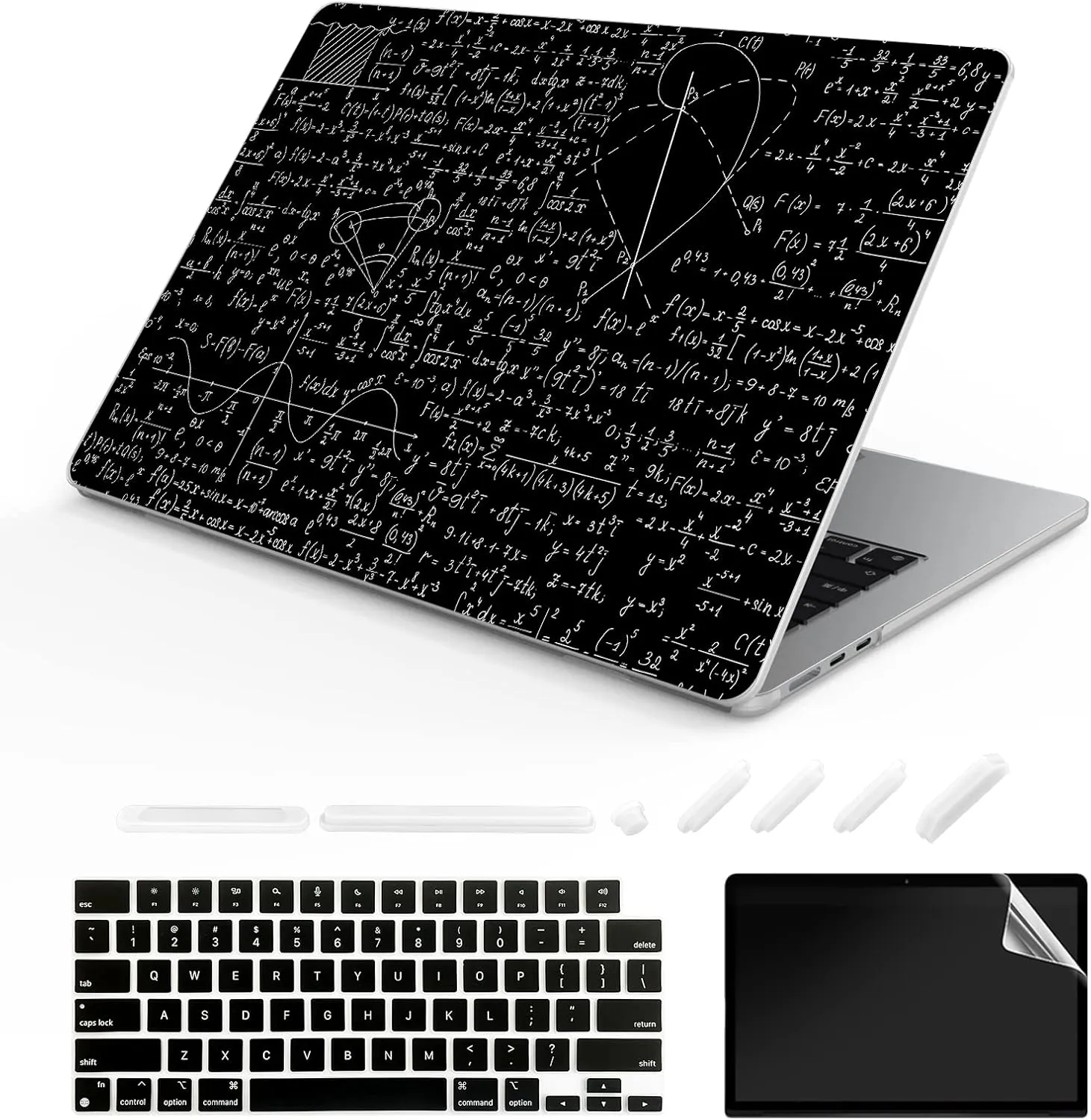 Compatible with MacBook Air 15-inch Case 2023 Release A2941 M2 Chip, Hard Shell Laptop Sleeve with Keyboard Cover & Dust Plugs -blackboard-12
