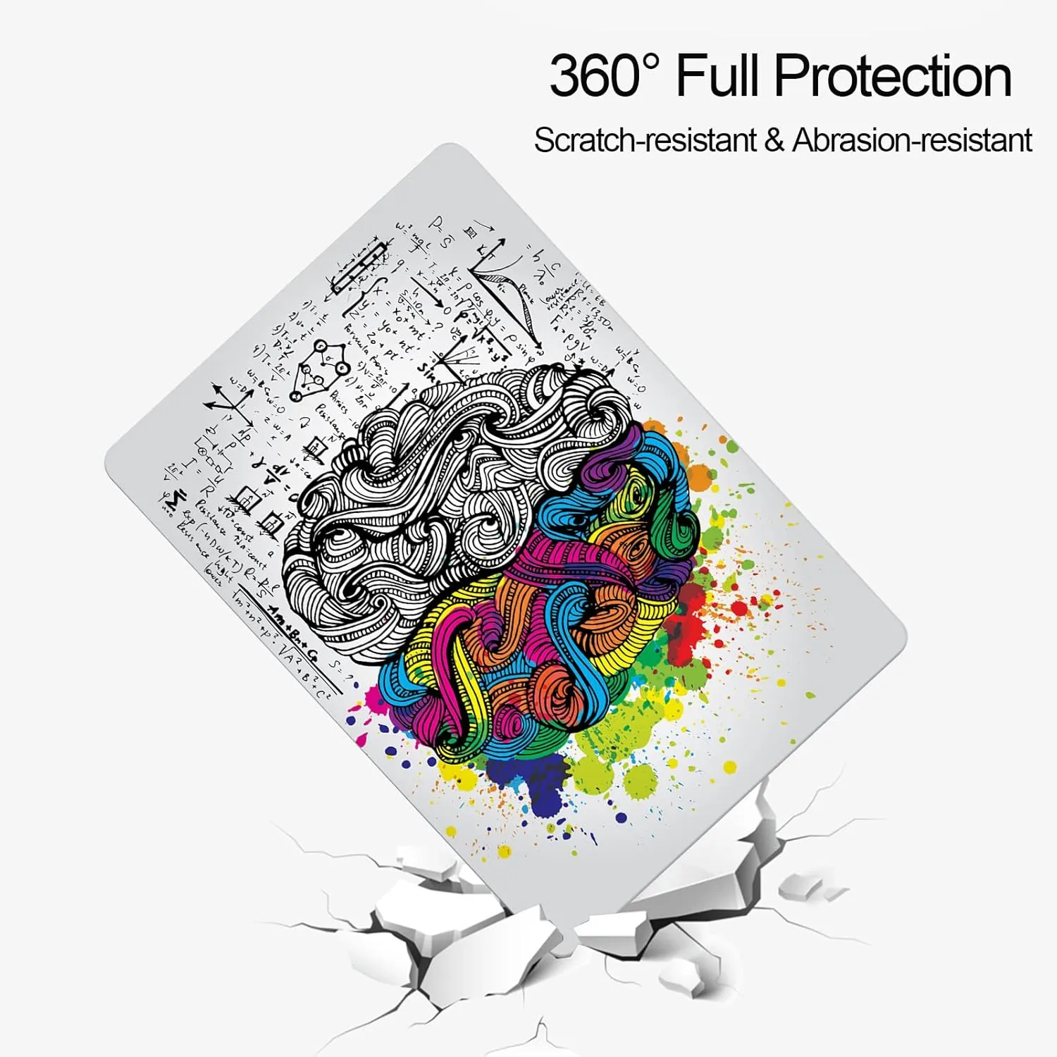Compatible with MacBook Air 15-inch Case 2023 Release A2941 M2 Chip, Hard Shell Laptop Sleeve with Keyboard Cover & Dust Plugs -Brain-1