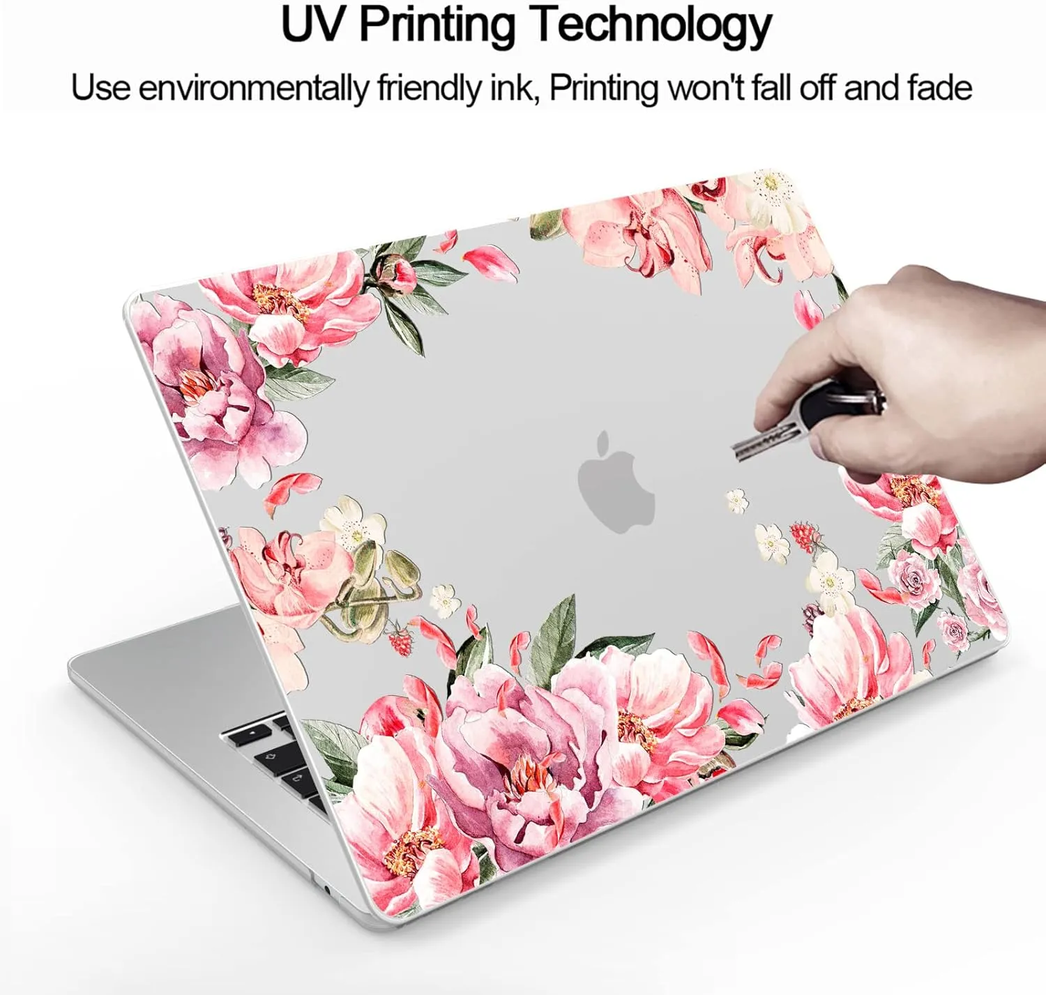 Compatible with MacBook Air 15-inch Case 2023 Release A2941 M2 Chip, Hard Shell Laptop Sleeve with Keyboard Cover & Dust Plugs -Flower-7