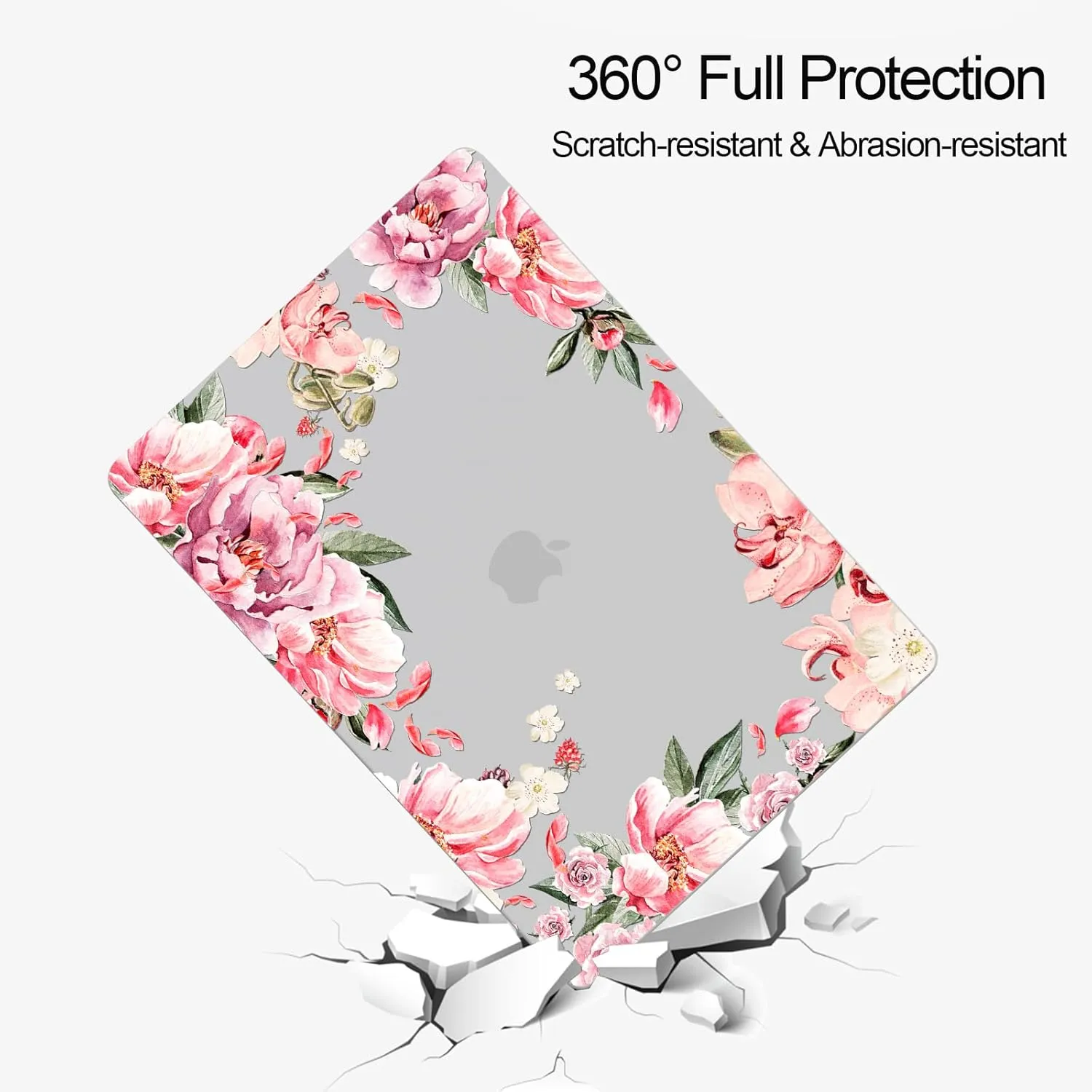 Compatible with MacBook Air 15-inch Case 2023 Release A2941 M2 Chip, Hard Shell Laptop Sleeve with Keyboard Cover & Dust Plugs -Flower-7